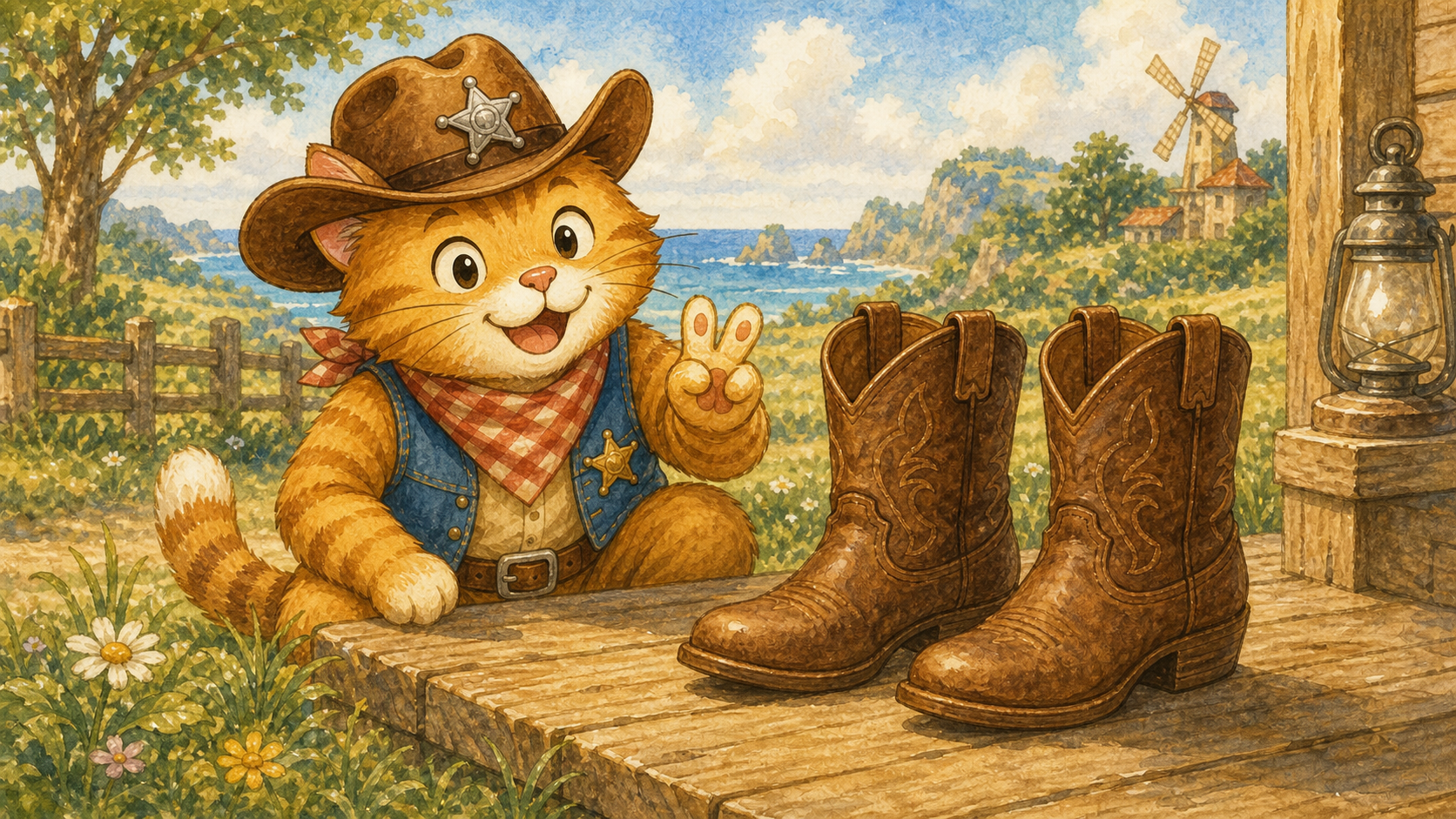 Two brown boots