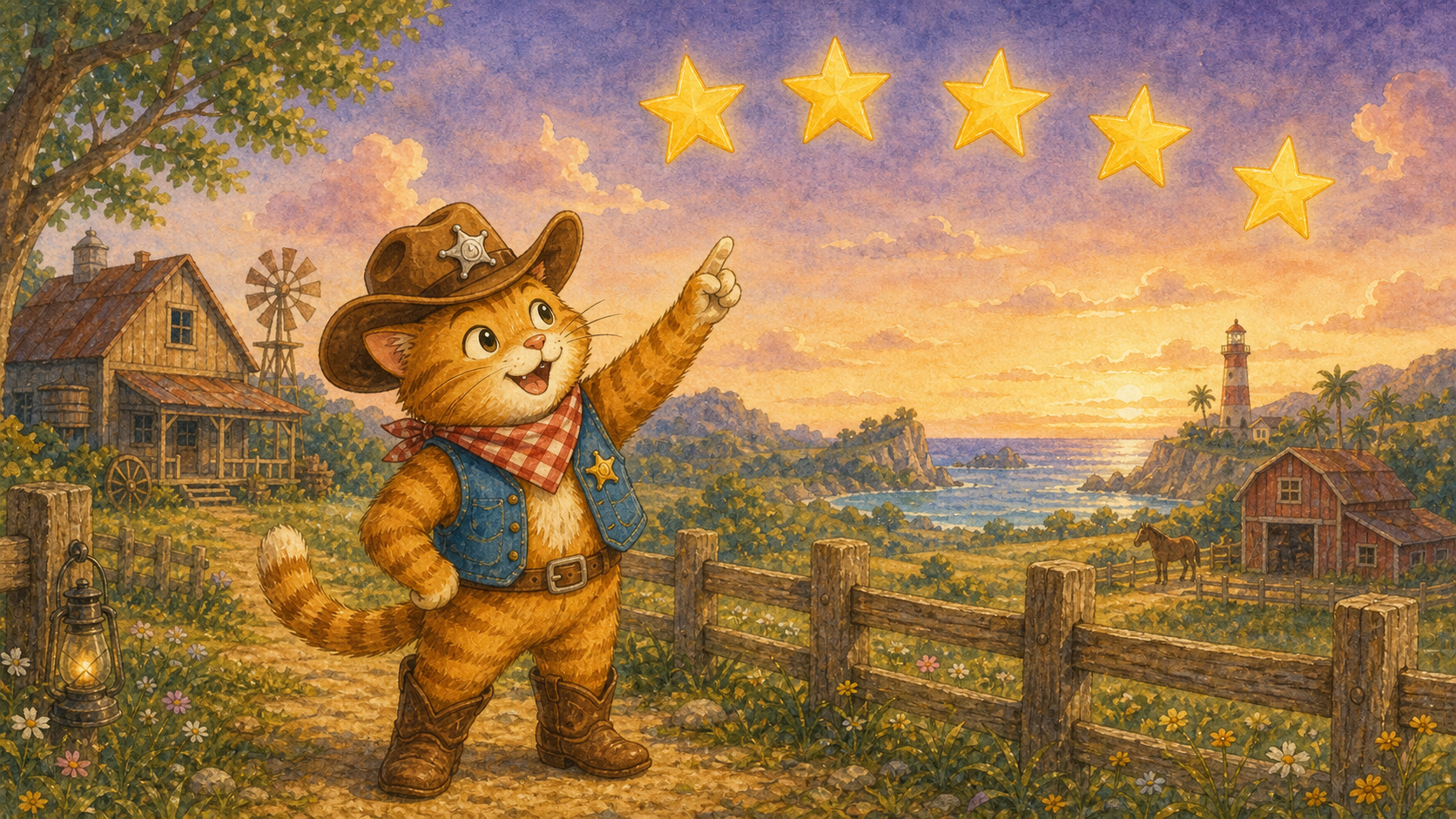 Five gold stars