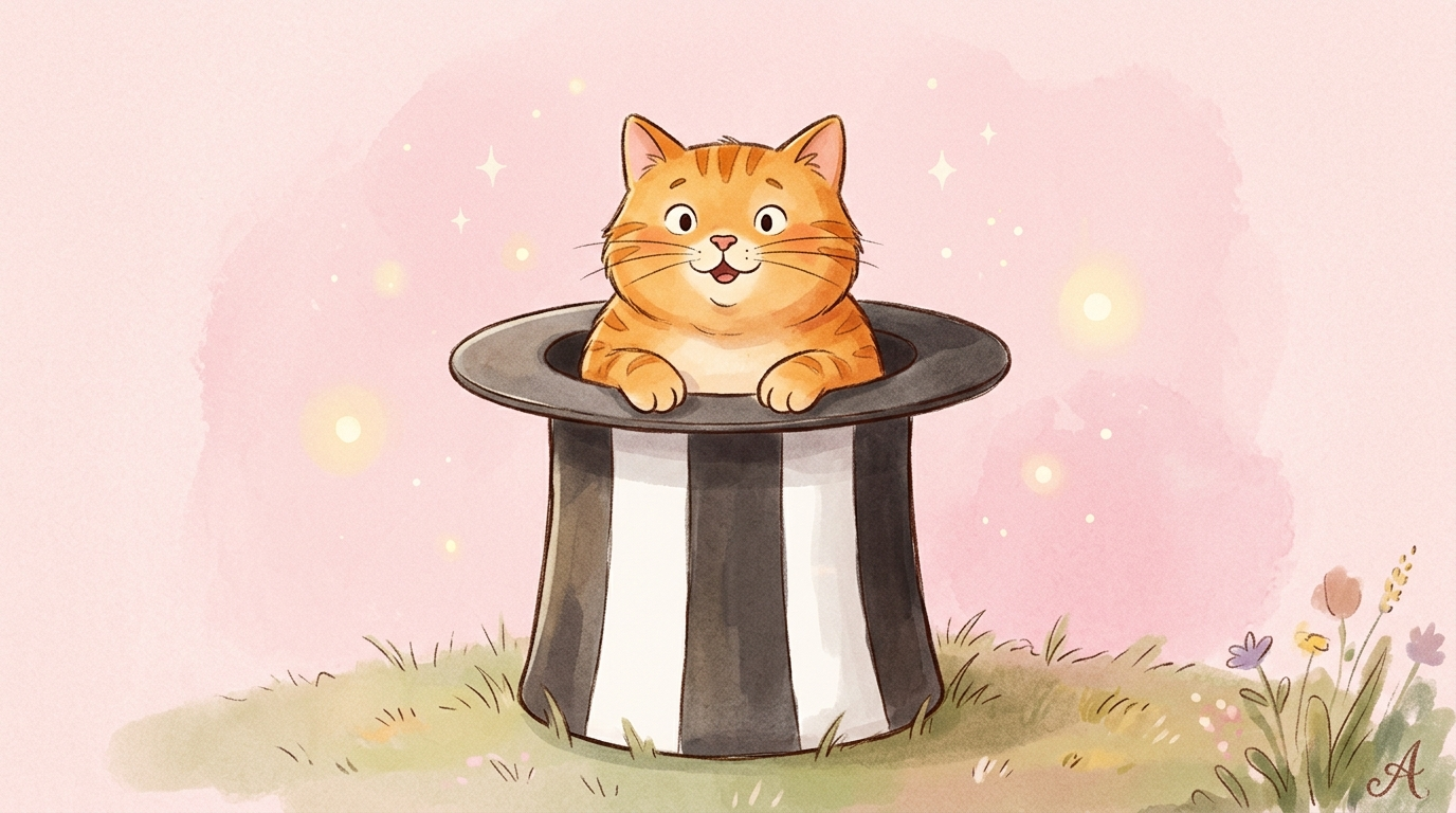 Fat cat in a hat